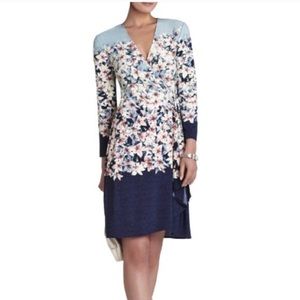 BCBG Max Azria Adele Floral Wrap Dress M